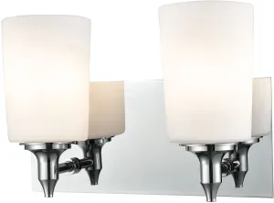 11"W Alton Road 2-Light Vanity Chrome/Opal Glass