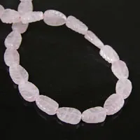 12x8mm Leaf Beads Rose Quartz, Strand