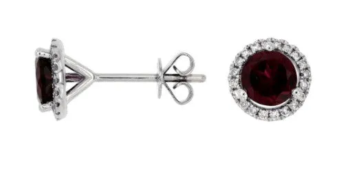 14 Karat White Garnet Gemstone Earrings