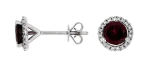 14 Karat White Garnet Gemstone Earrings