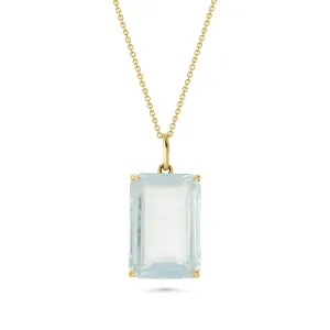 14.47CT AQUAMARINE PRONG SET CHARM