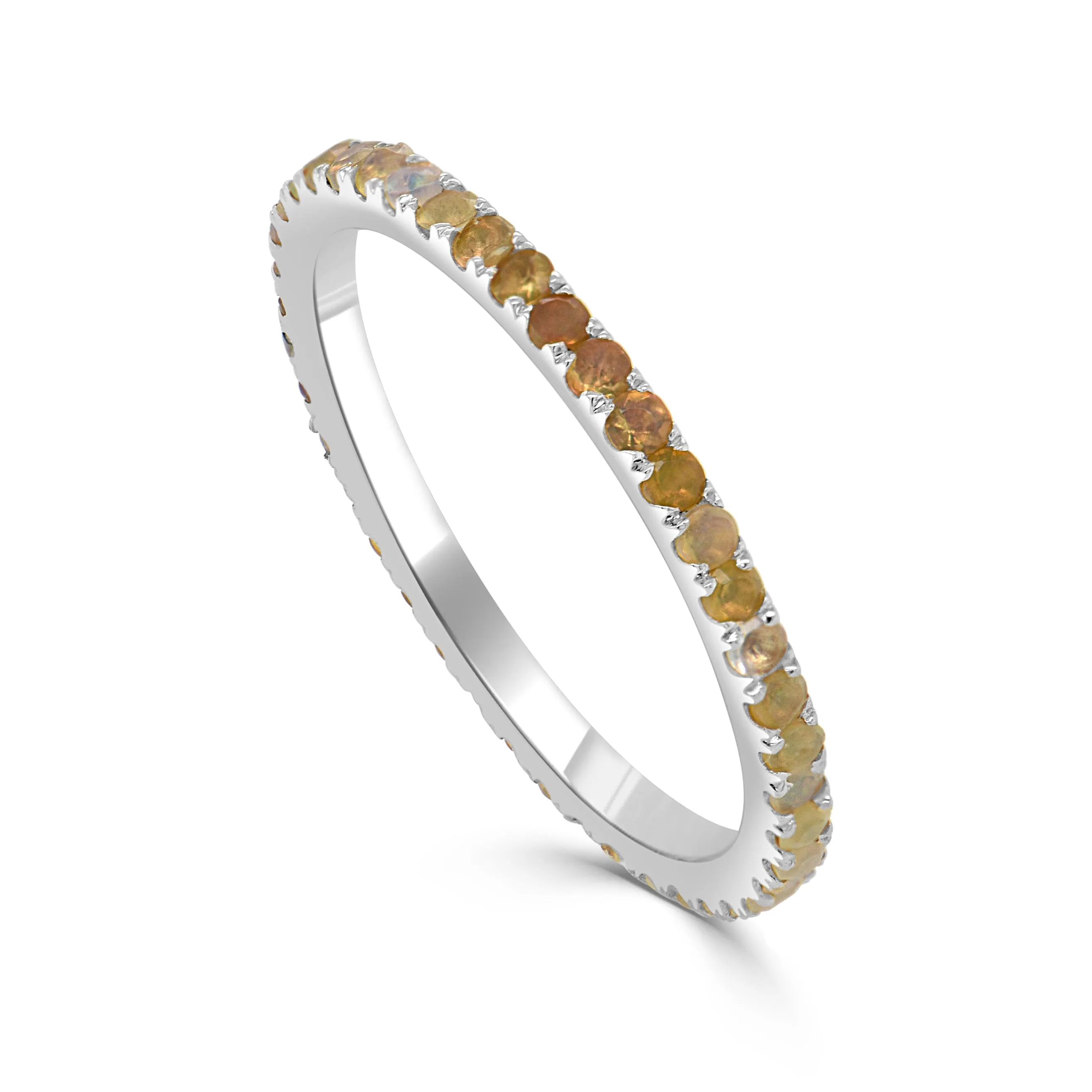 14k Gold & Opal Eternity Band - 0.43ct