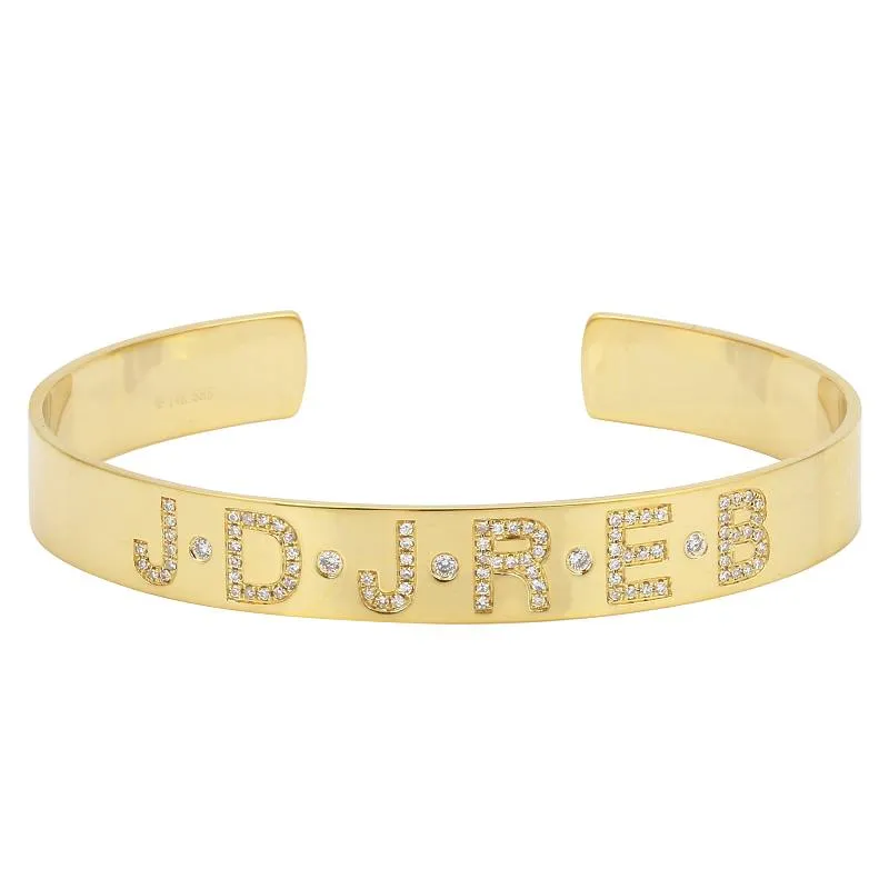 14K Rose Gold Personalized Bangle