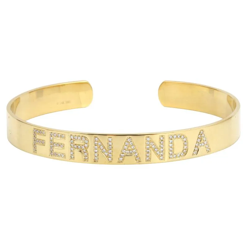 14K Rose Gold Personalized Bangle