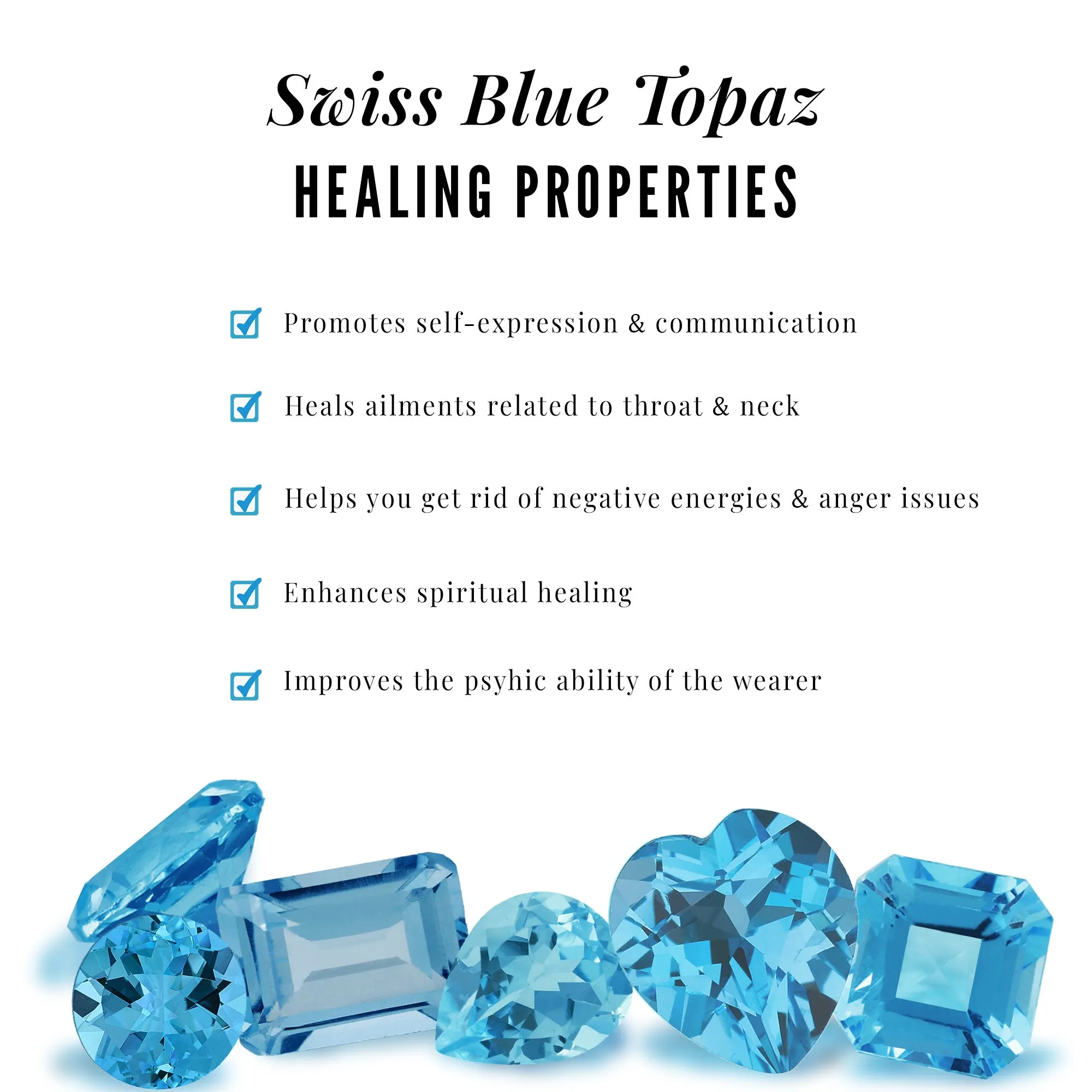 1.50 CT Classic Pear Cut Swiss Blue Topaz and Diamond Stud Earrings