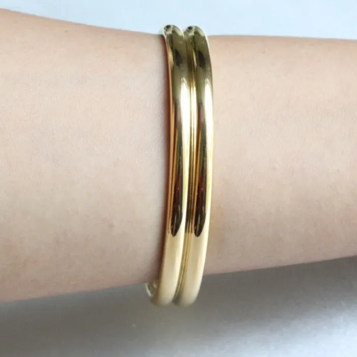 18K Gold-Filled Open Cuff Bangle Bracelet