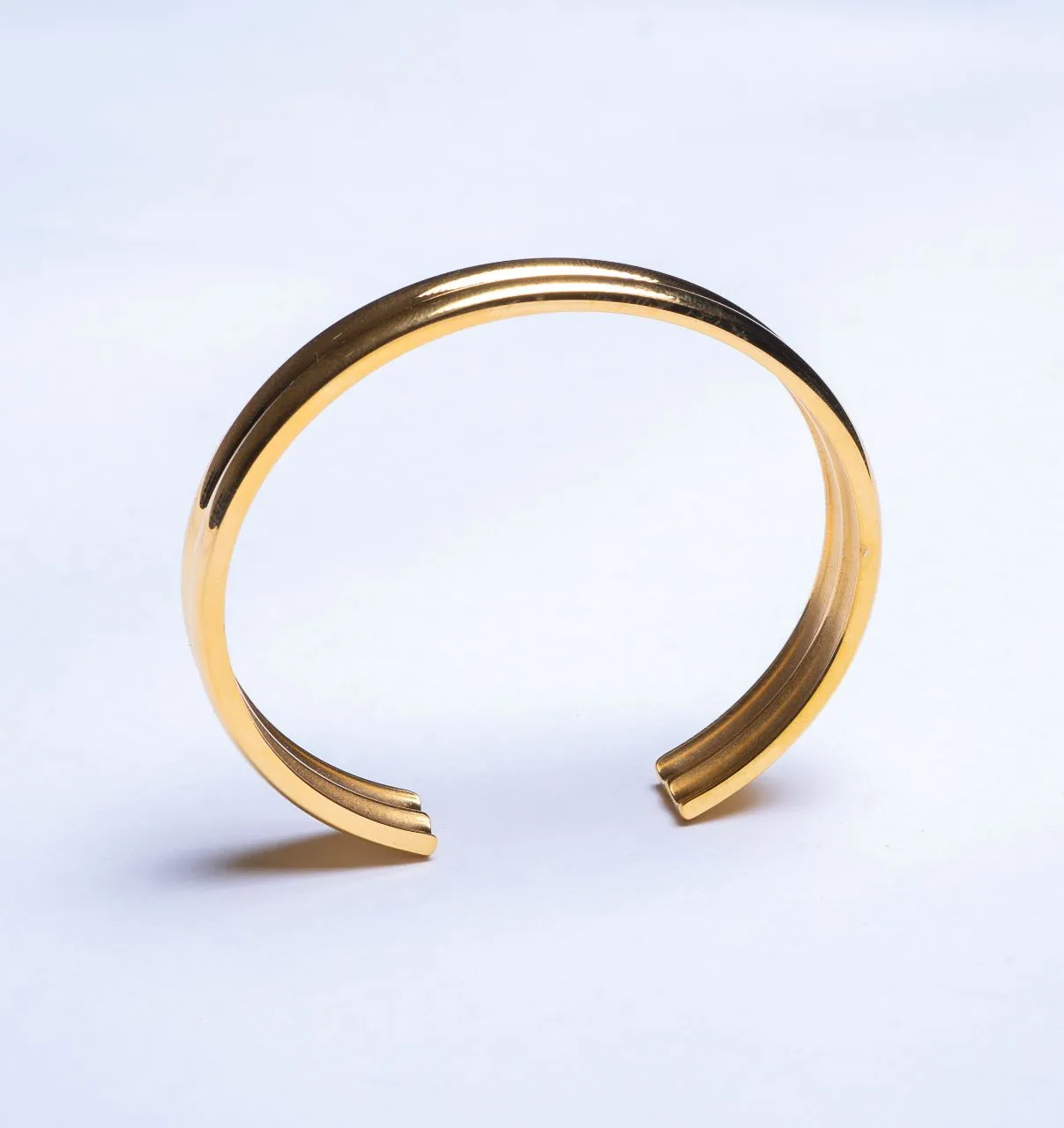 18K Gold-Filled Open Cuff Bangle Bracelet