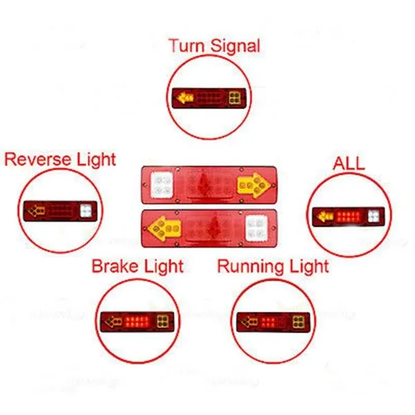 2-Piece: 19-LED Trailer Truck RV ATV Turn Signal