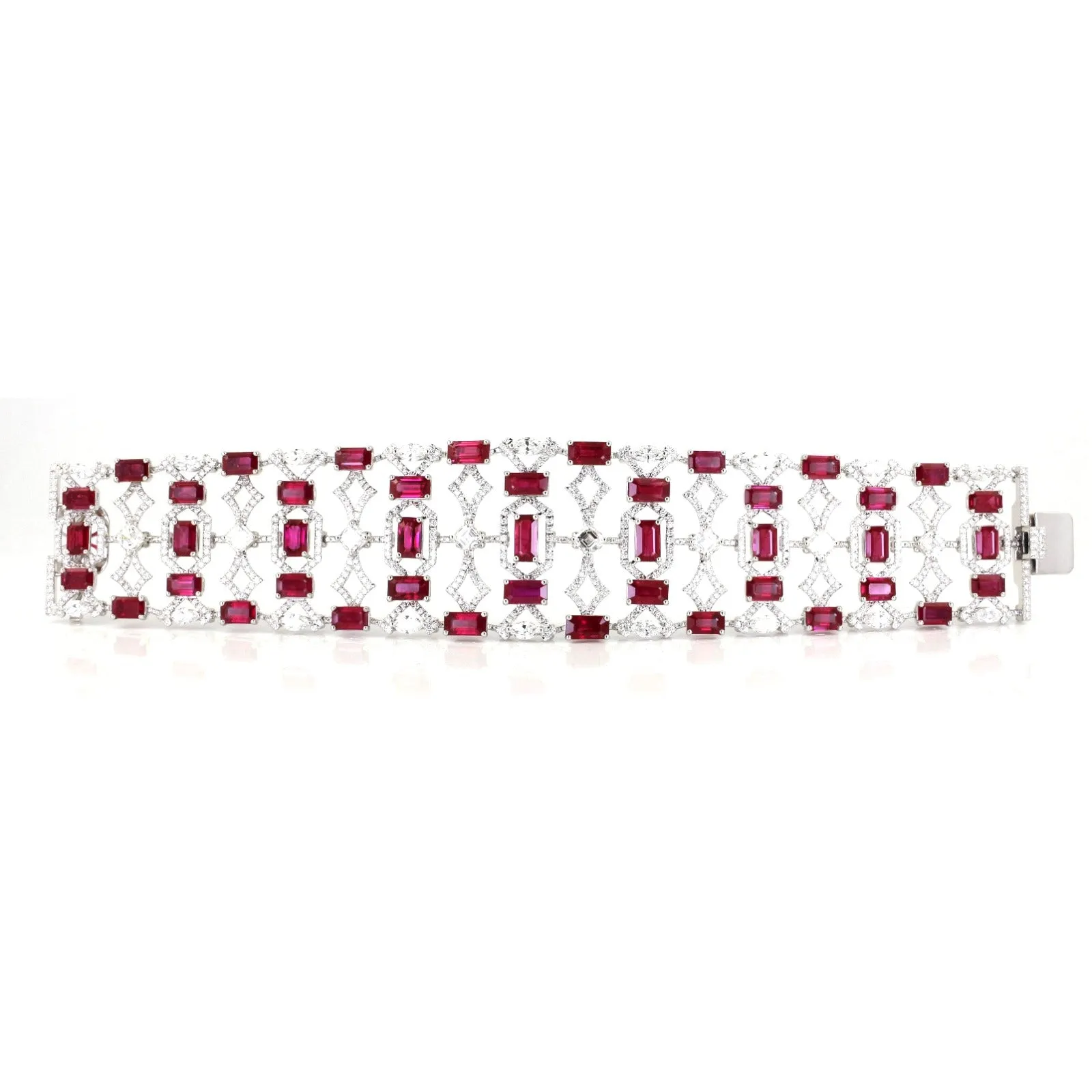 27.25 cts Burmese Ruby with Diamond Bracelet (ENQUIRE)