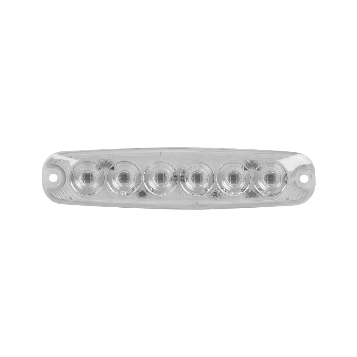 5-1/8" ULTRA THIN WHITE/CLEAR 6 LED LIGHT, HIGH/LOW, 3 WIRES