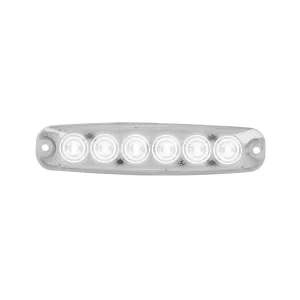 5-1/8" ULTRA THIN WHITE/CLEAR 6 LED LIGHT, HIGH/LOW, 3 WIRES