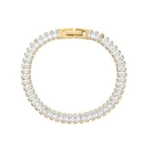 6mm Width Rectangular Baguette CZ Tennis Bracelet
