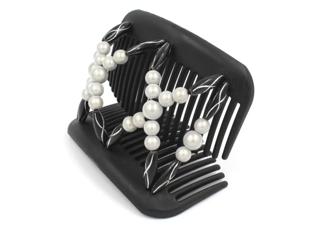 African Butterfly Hair Comb - Dalena Black 125