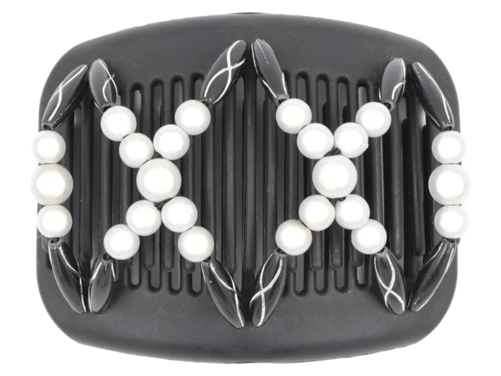 African Butterfly Hair Comb - Dalena Black 125
