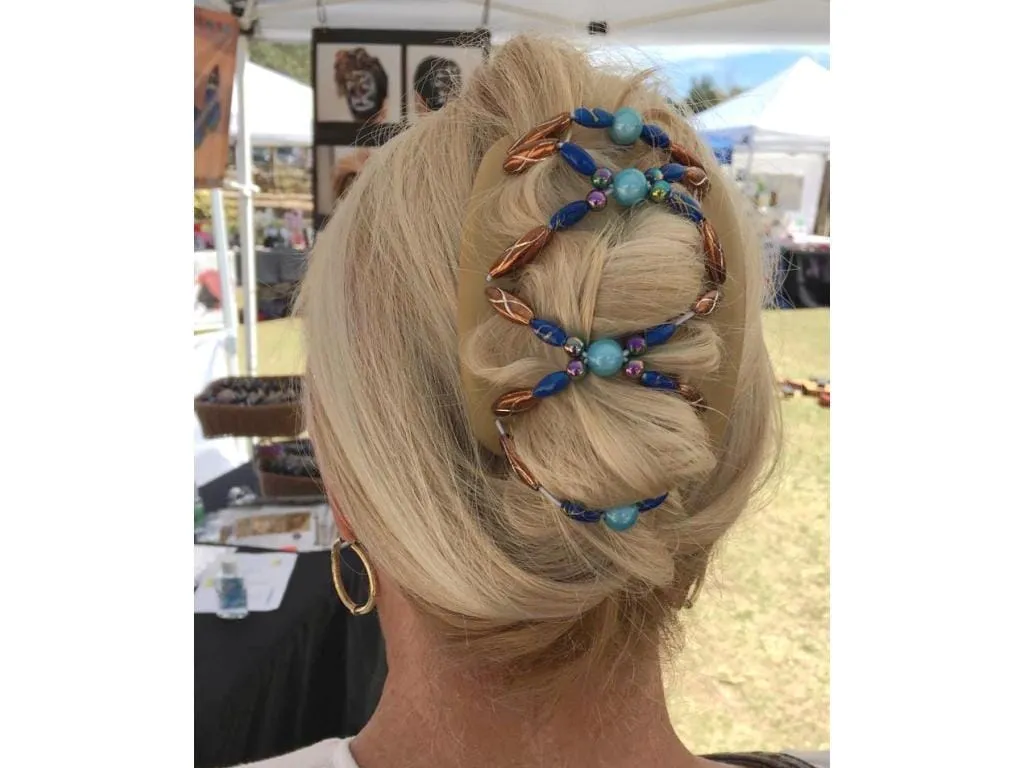 African Butterfly Hair Comb - Dalena Black 125
