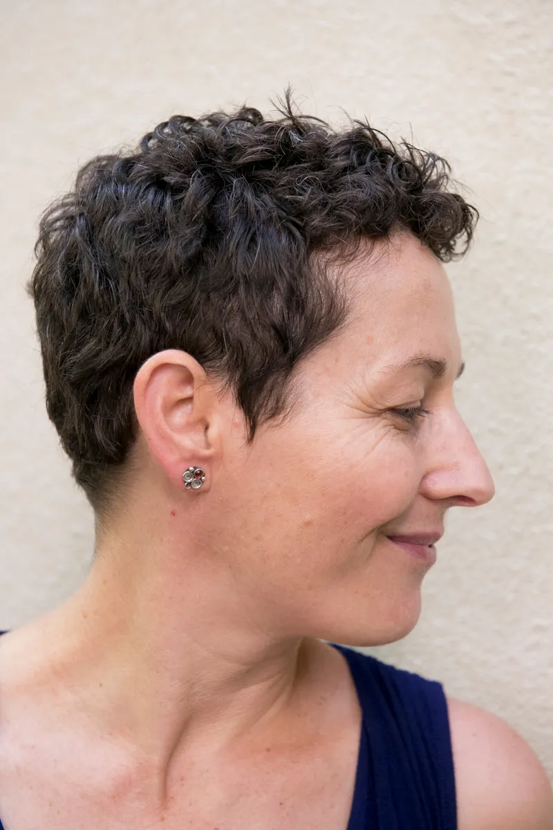 Ahti Amethyst Seascape Earrings in Silver