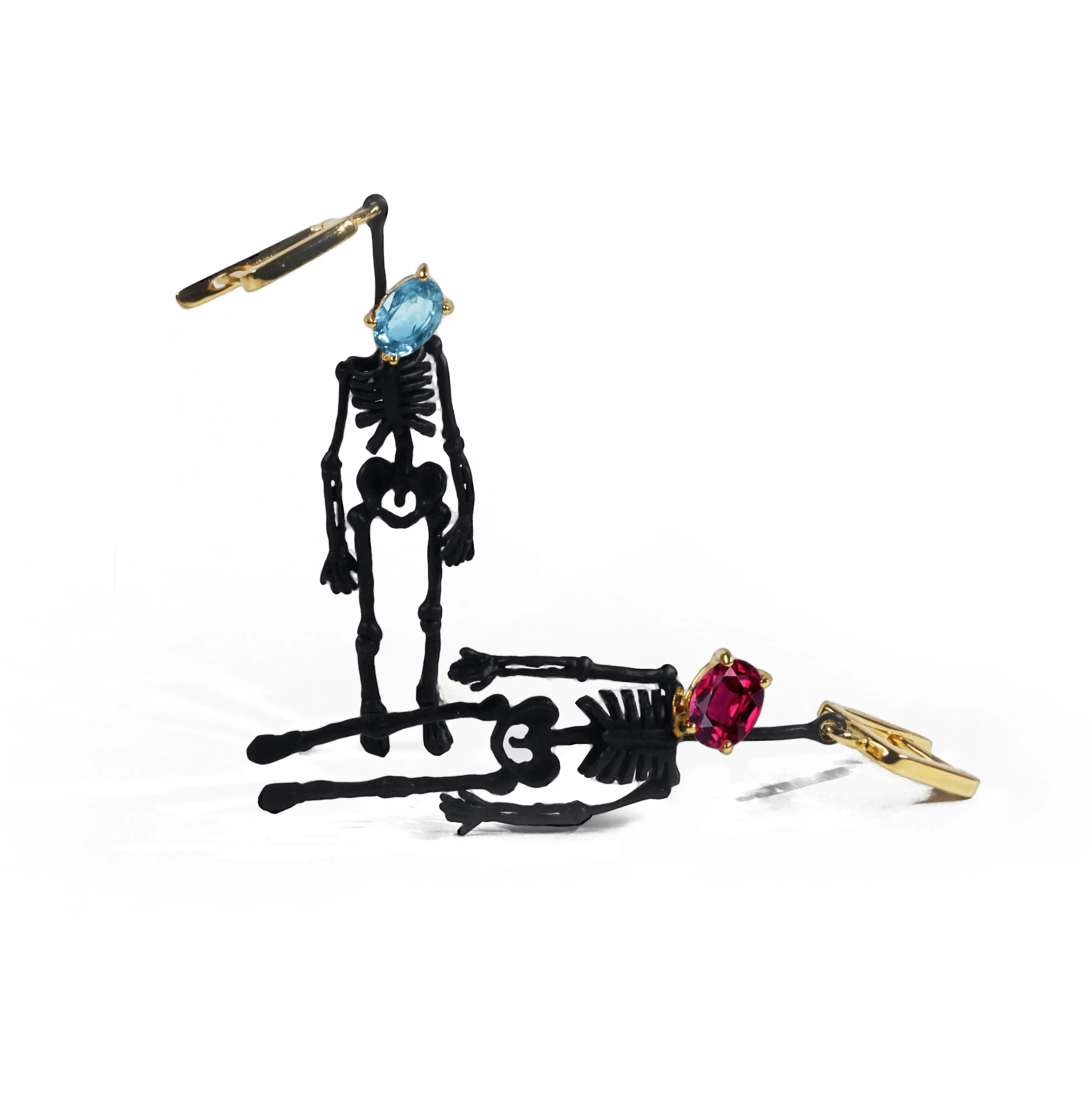 Angleter Topaz and Garnet Earrings