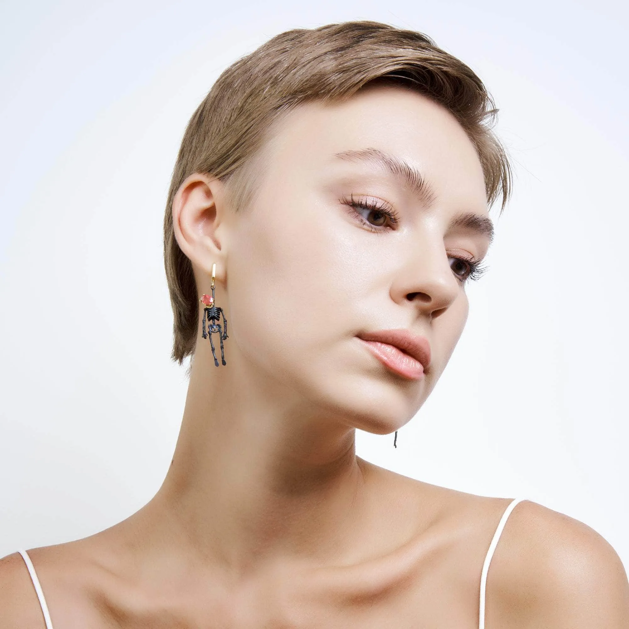 Angleter Topaz and Garnet Earrings