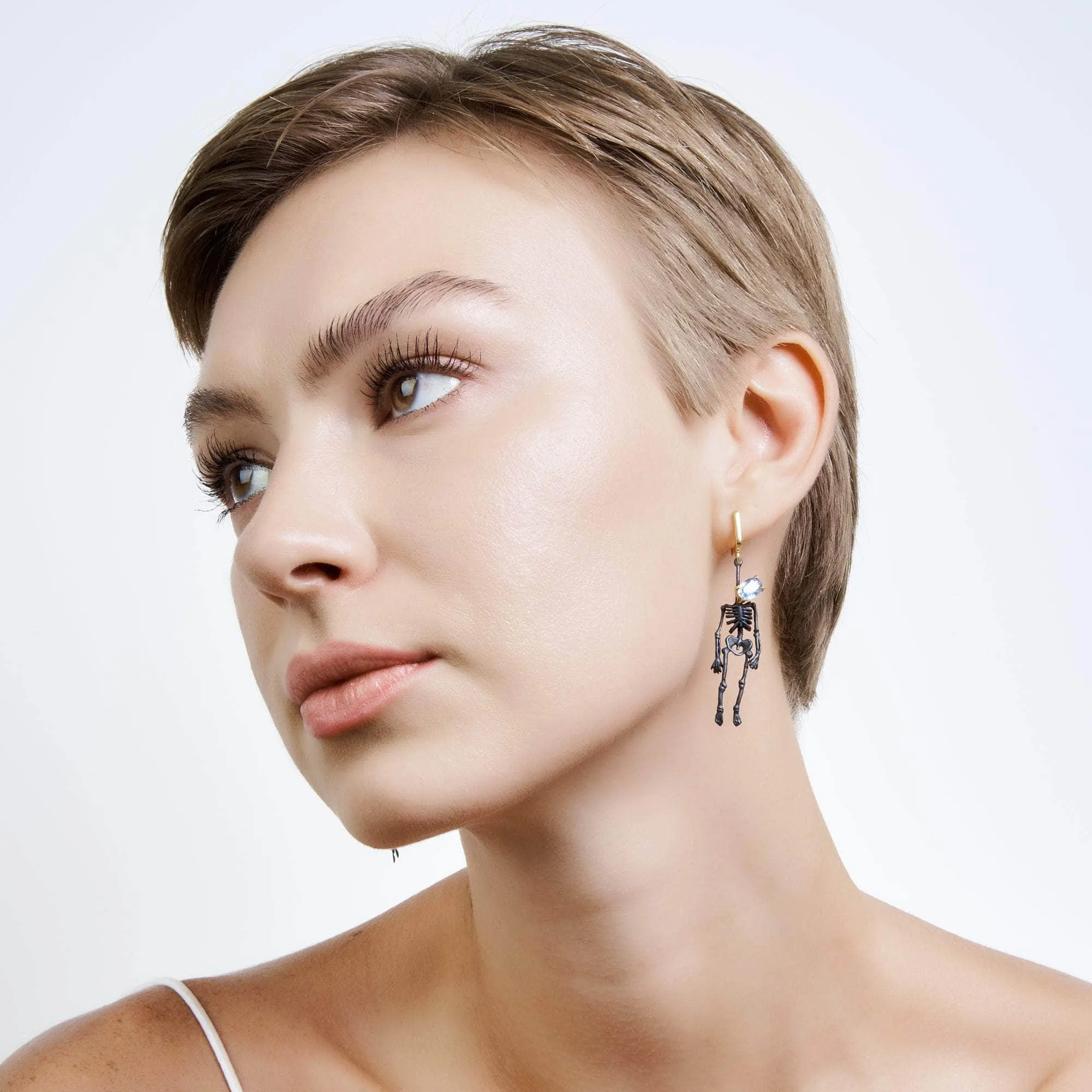 Angleter Topaz and Garnet Earrings