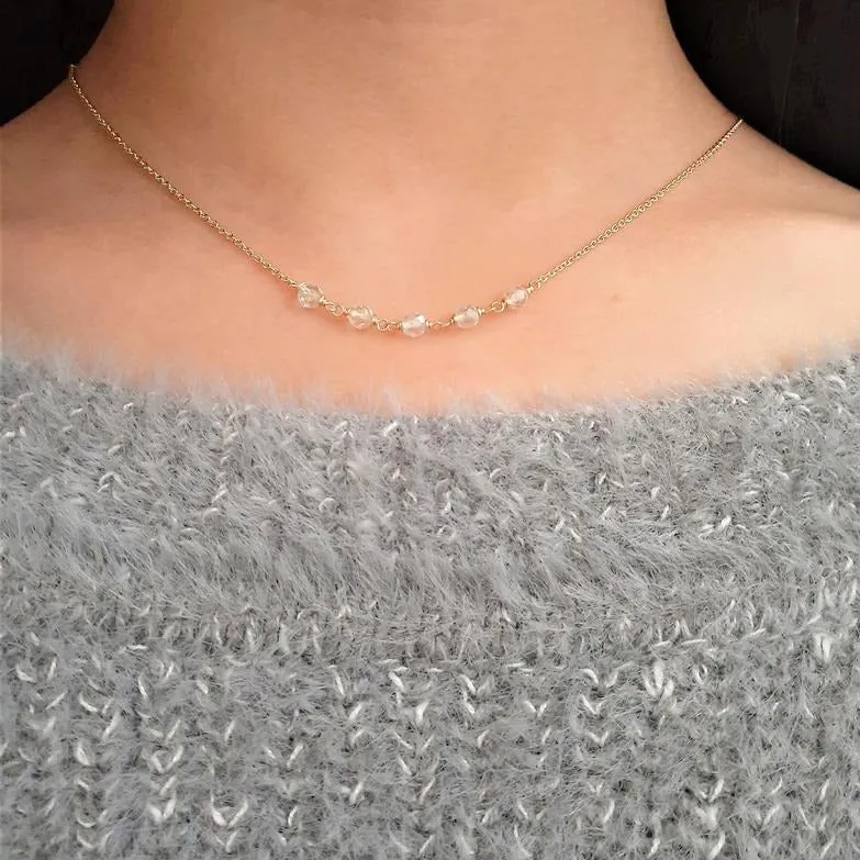Aquamarine Beaded Necklace