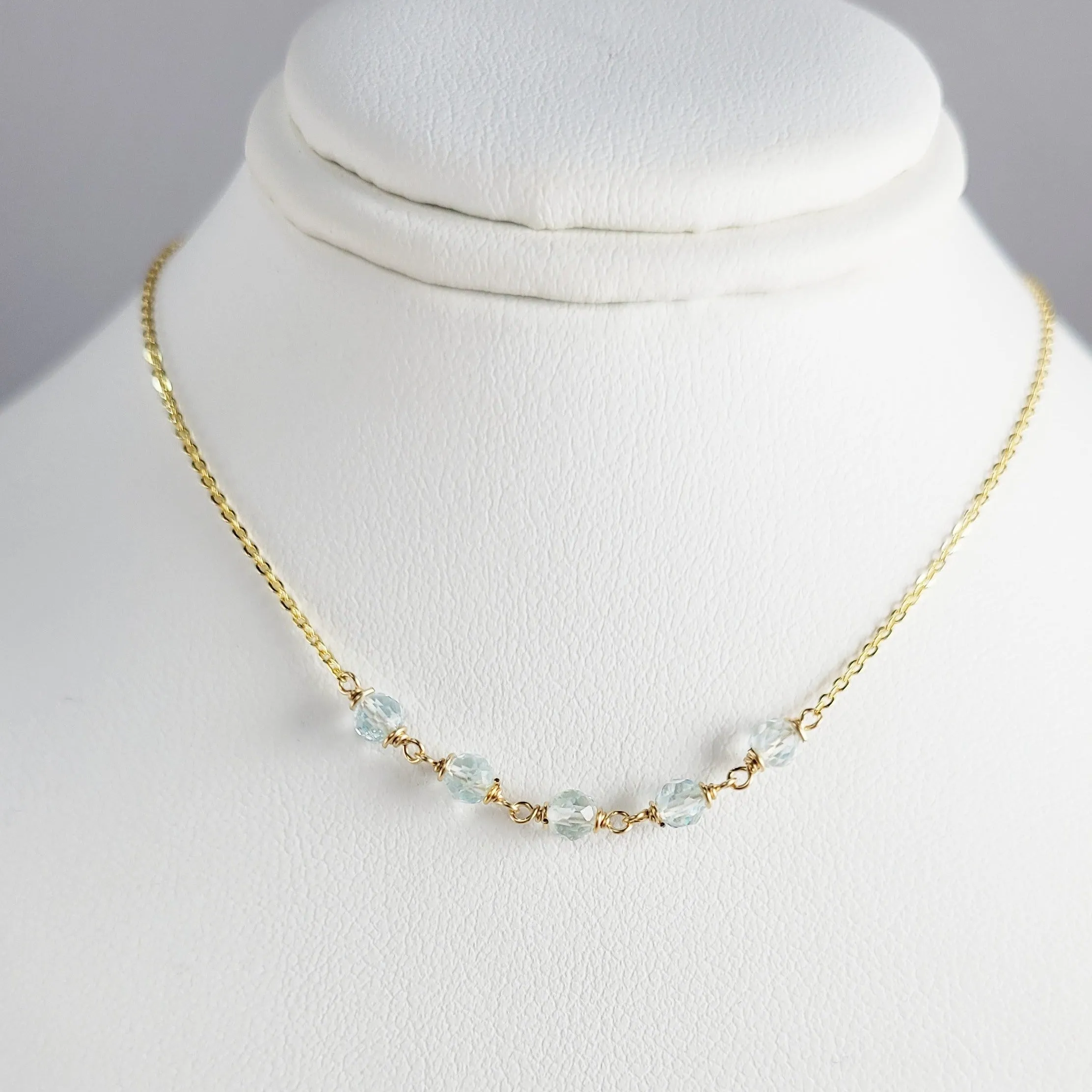 Aquamarine Beaded Necklace