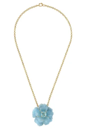 Aquamarine Flower Necklace