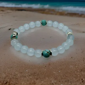 Aquamarine, Tibetan Turquoise, Bracelet.