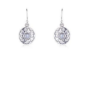 Aruna Blue Topaz Earrings, Sterling Silver