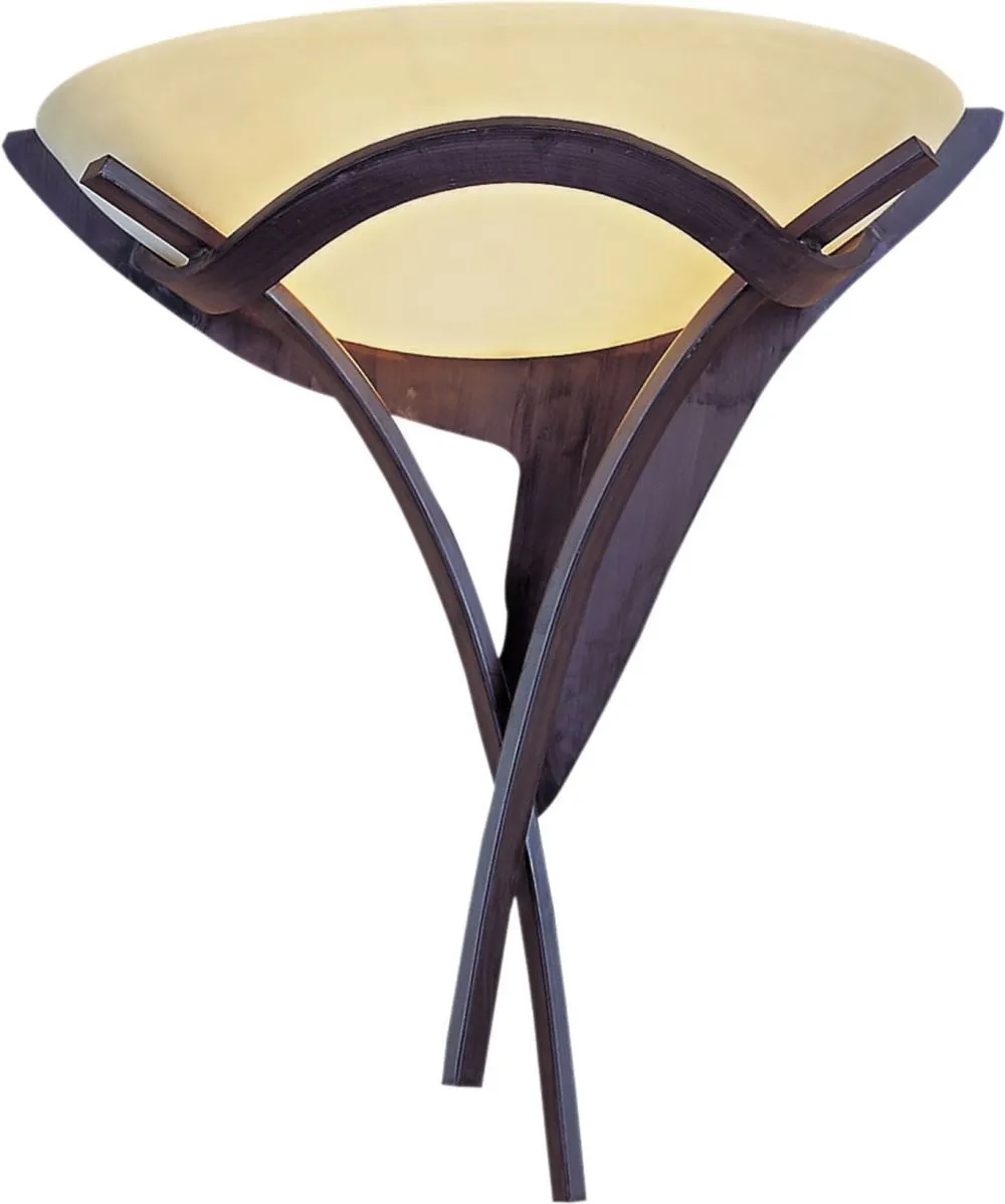 Aurora 1 Light Sconce In Antique Bronze With Amber Scavo Glass