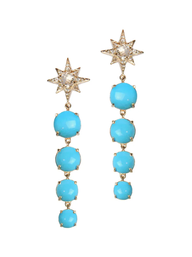 Aztec Graduated Starburst Earrings