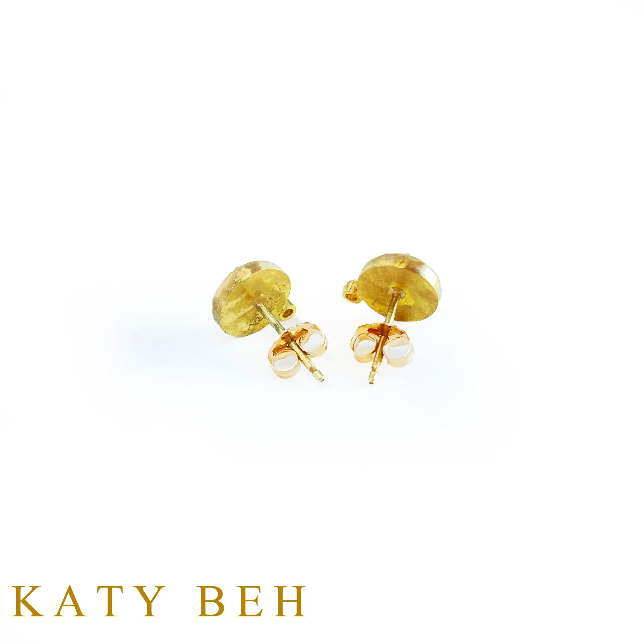 Beatrice Blue Topaz and Diamond Stud Earrings
