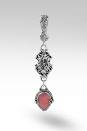 Bloom Happily Pendant™ in Salmon Pink Simulated Opal