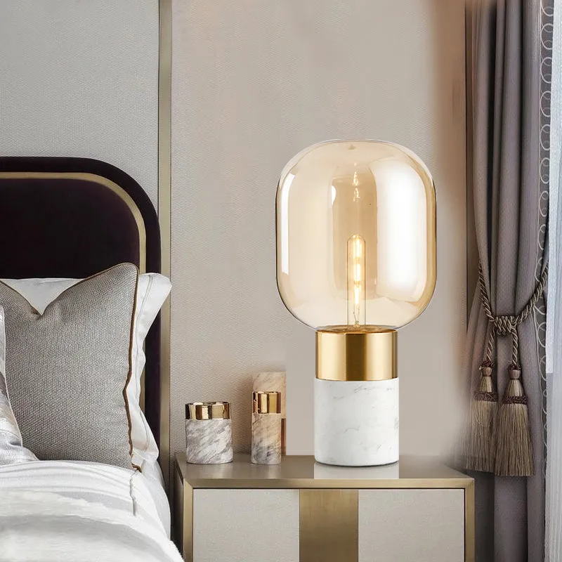 Blown Amber Glass Table Light | Ivanka Lumiere