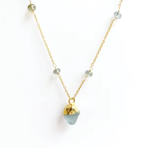 Blue Aquamarine Gemstone Necklace