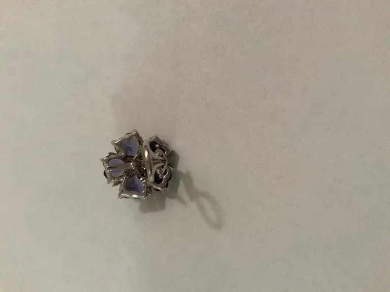 Blue Topaz Diamond Mini Sand Dollar Earrings