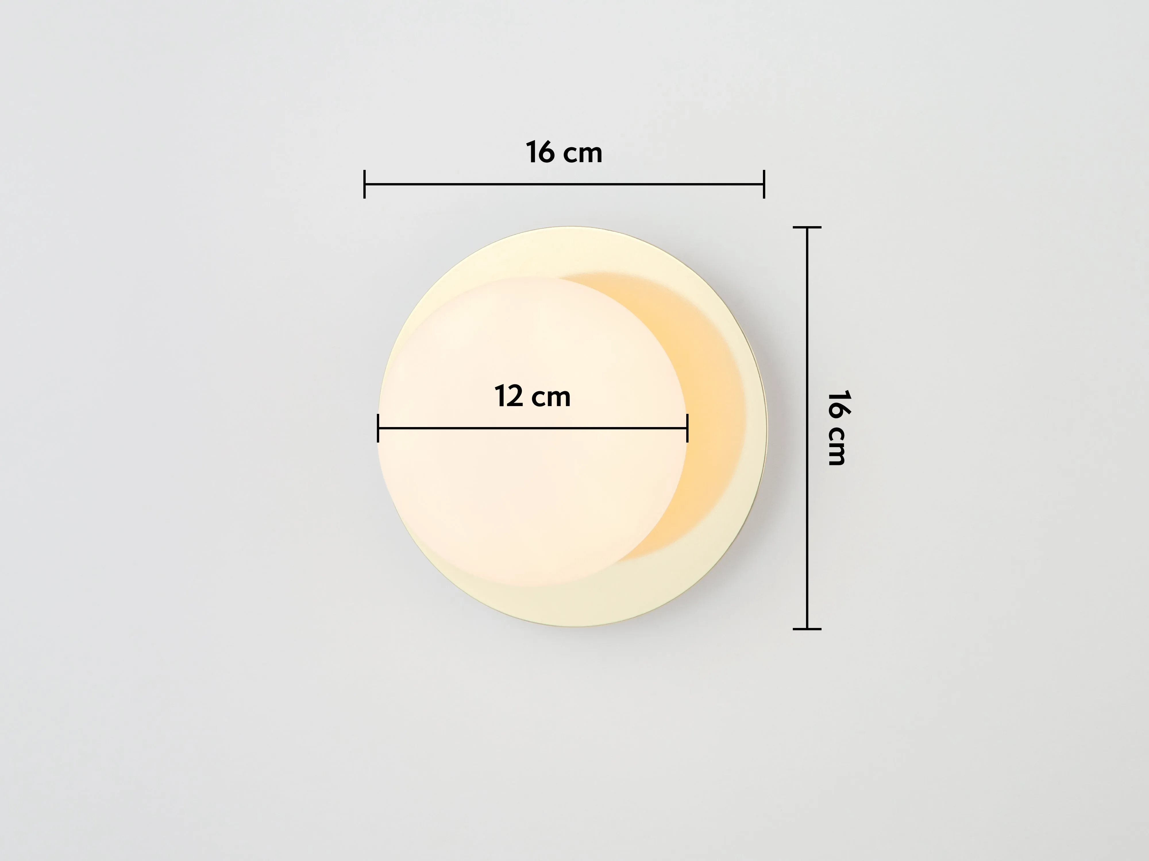 Brass opal disk wall light