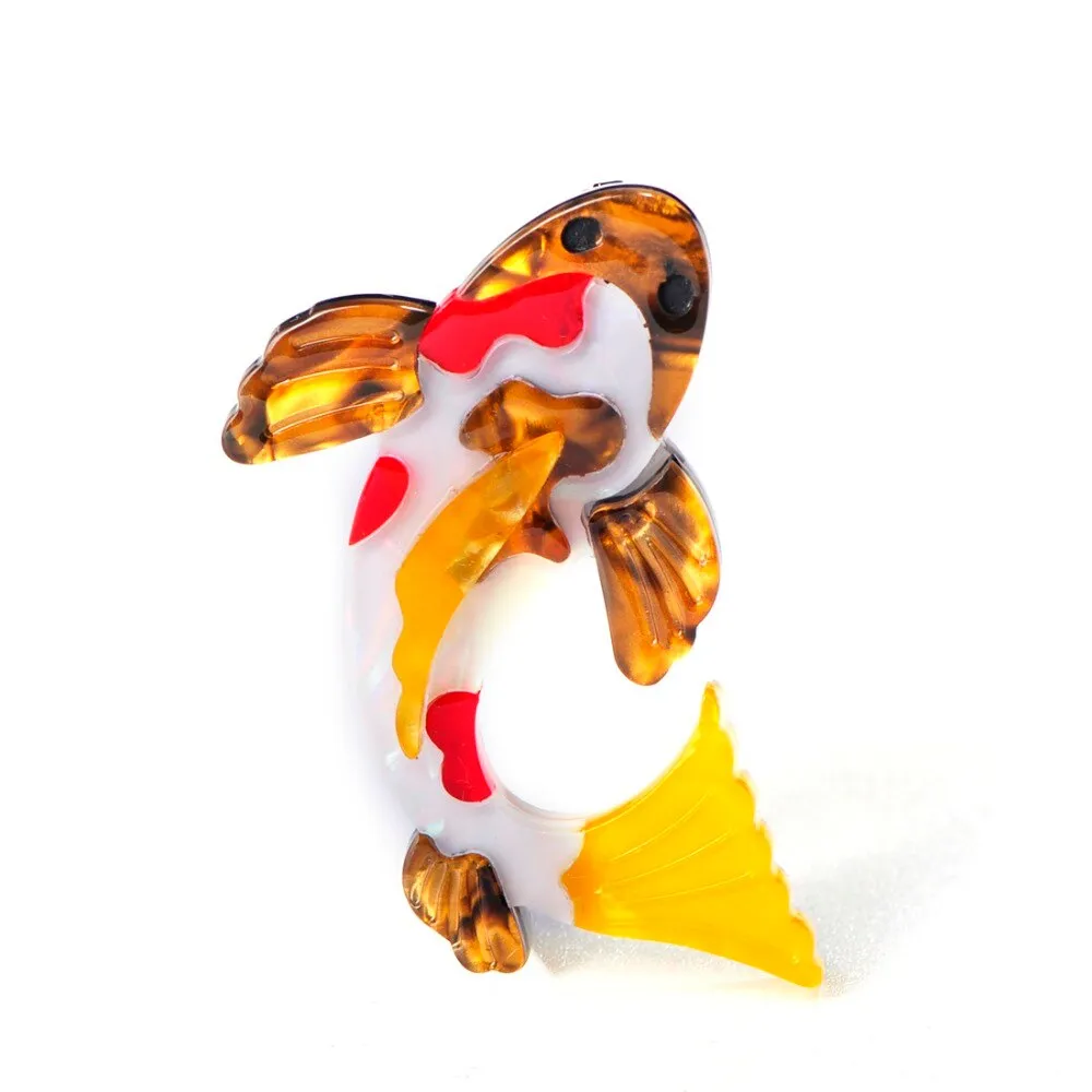 Bug and Bear Swishy Fishy Acrylic Brooch