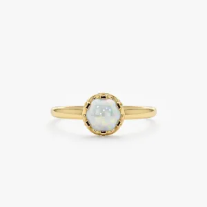 Cabochon Opal Engagement Ring, Amala