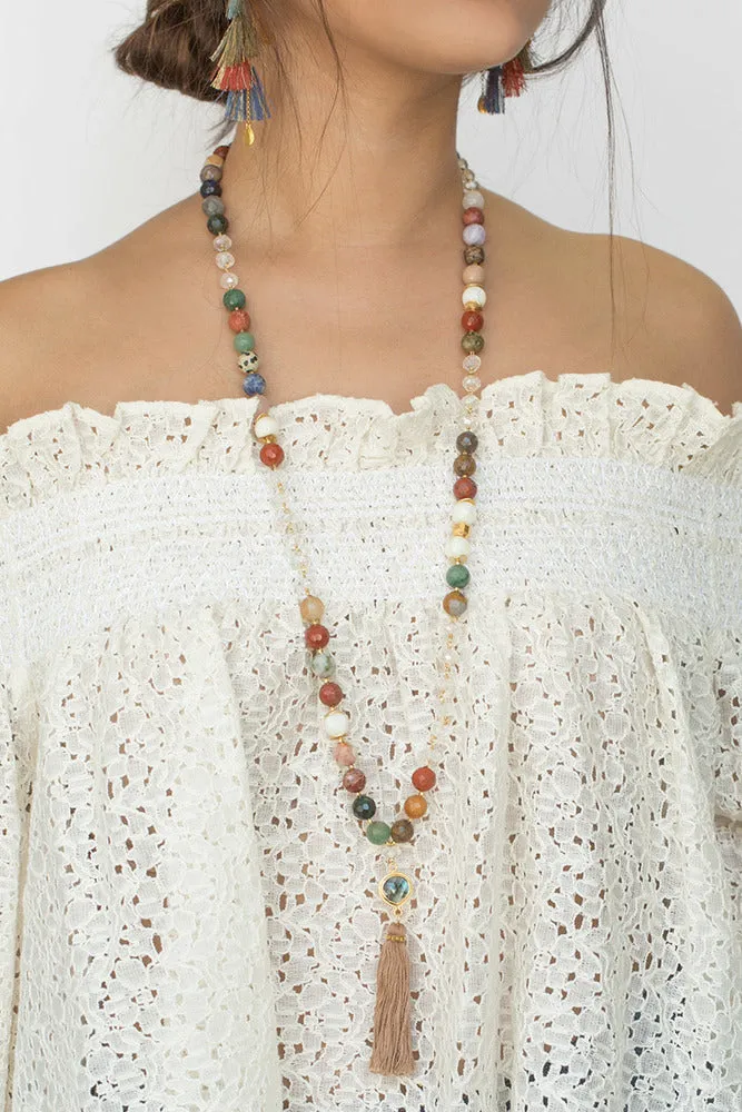 Chan Luu Multi Tassel Long Necklace