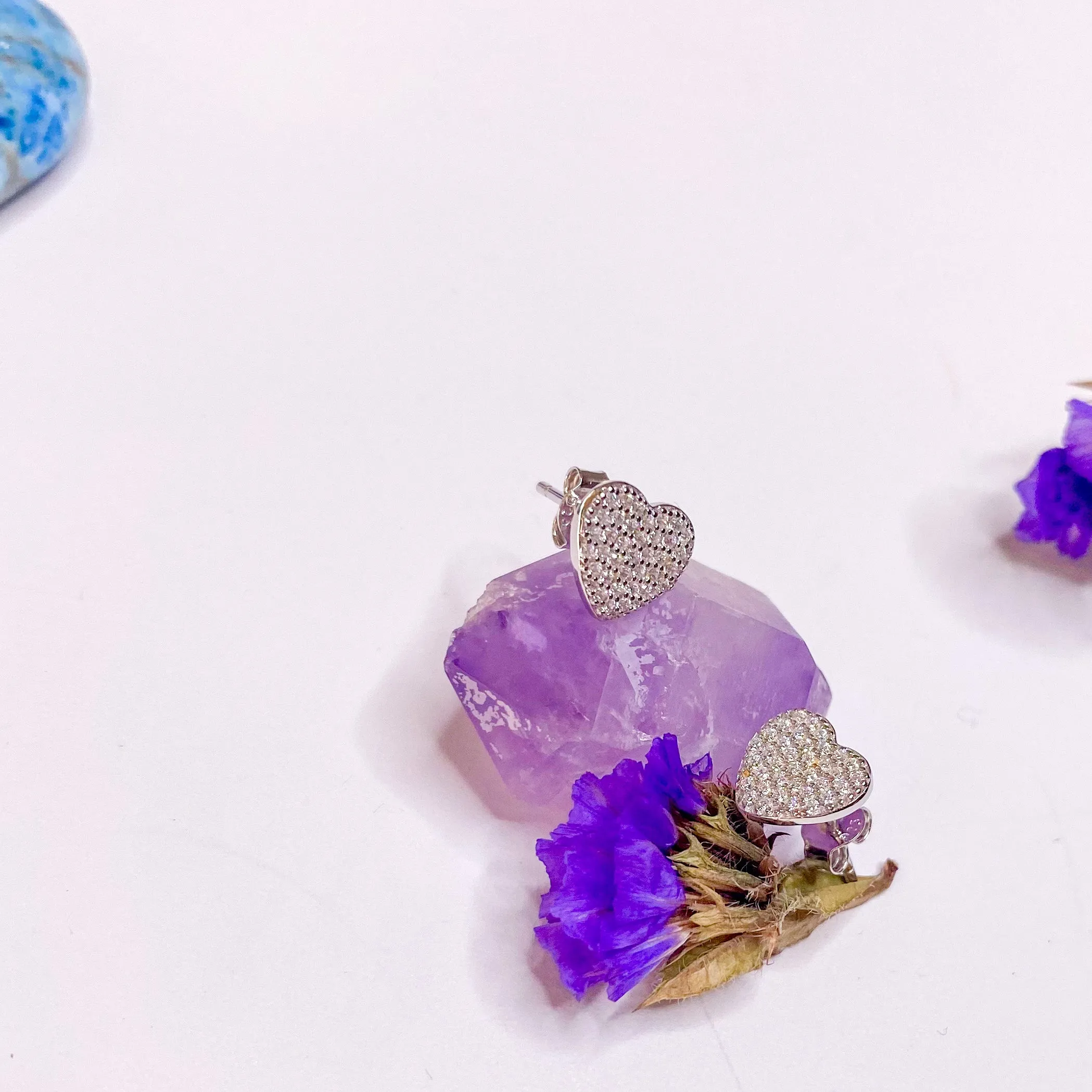 Children's Heart Pendant & Bracelet & Earrings Sterling Silver Set