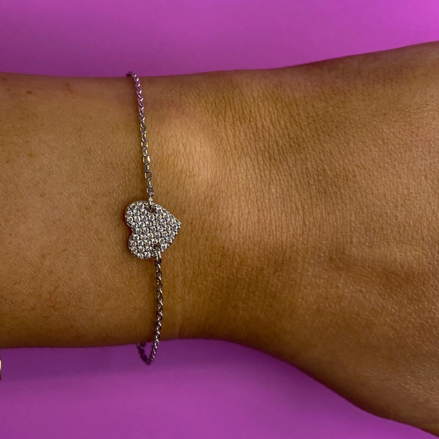 Children's Heart Pendant & Bracelet & Earrings Sterling Silver Set