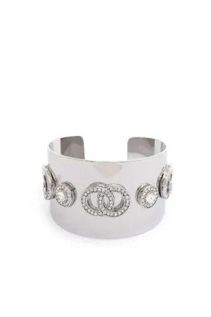 Circle Link Crystal Cuff Bracelet