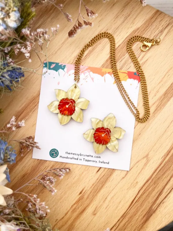 Daffodil Necklace & Brooch