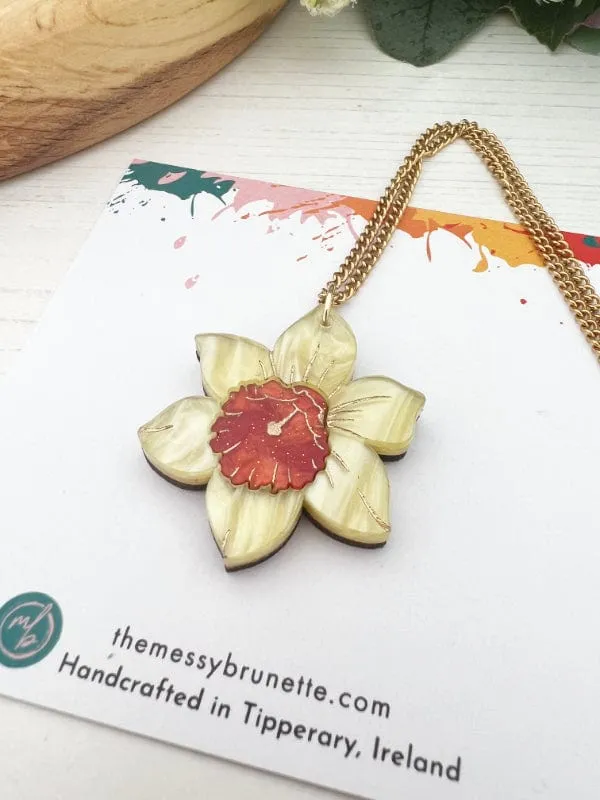 Daffodil Necklace & Brooch