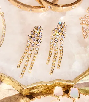 Dangling Gemstone Earrings