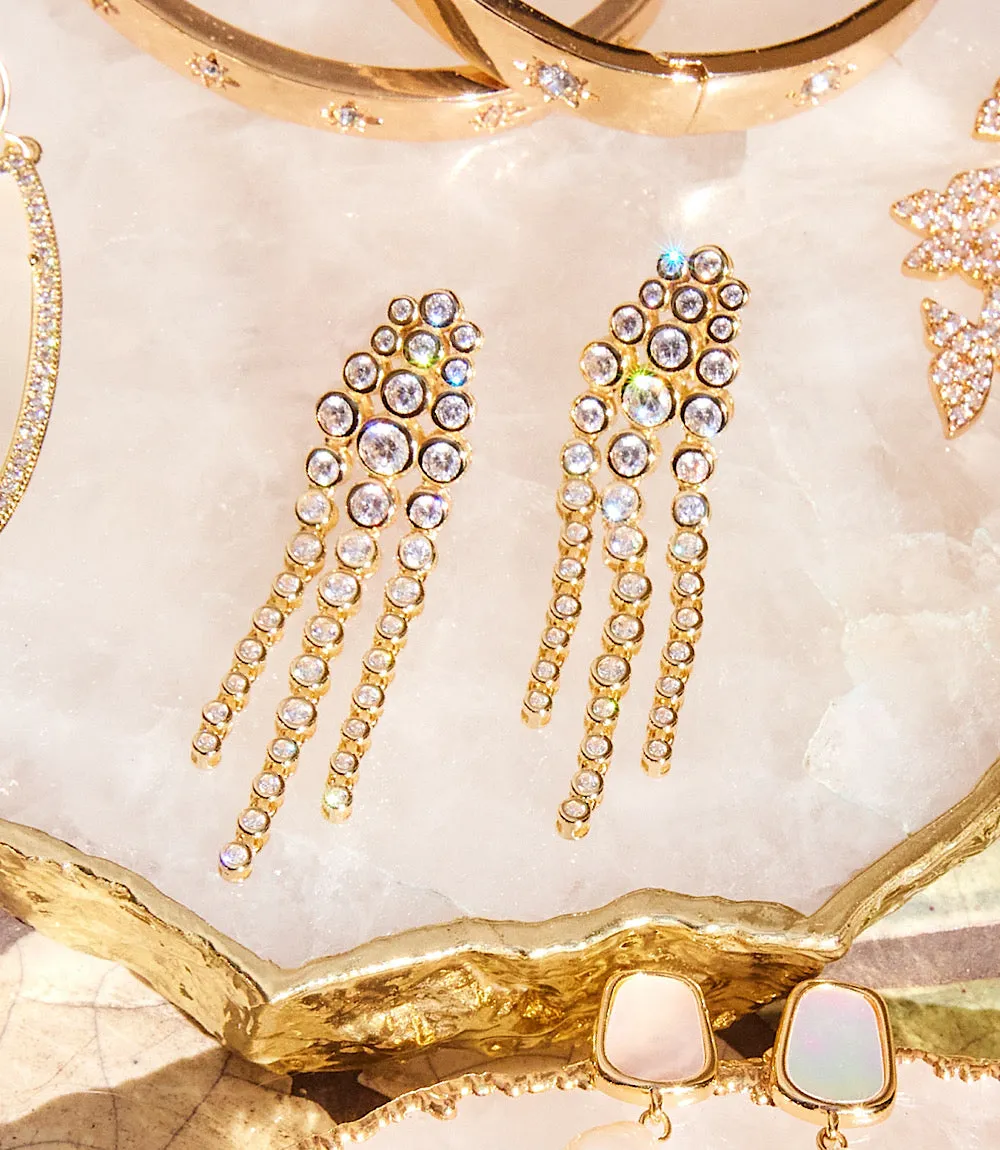 Dangling Gemstone Earrings