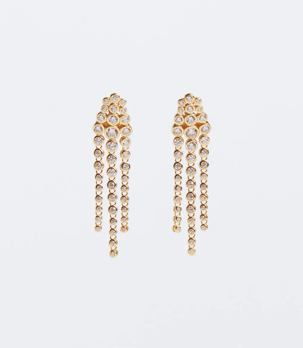 Dangling Gemstone Earrings