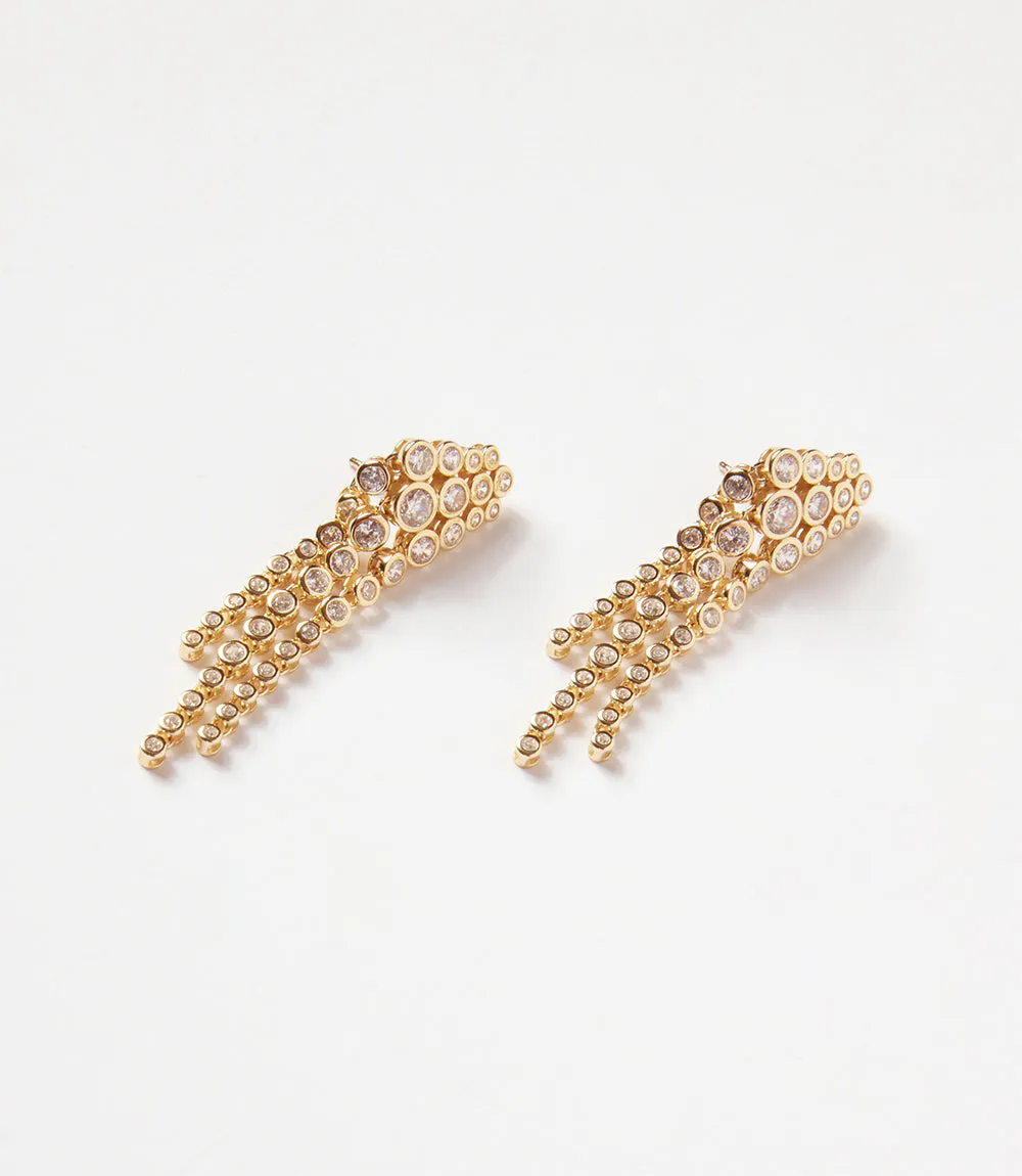 Dangling Gemstone Earrings