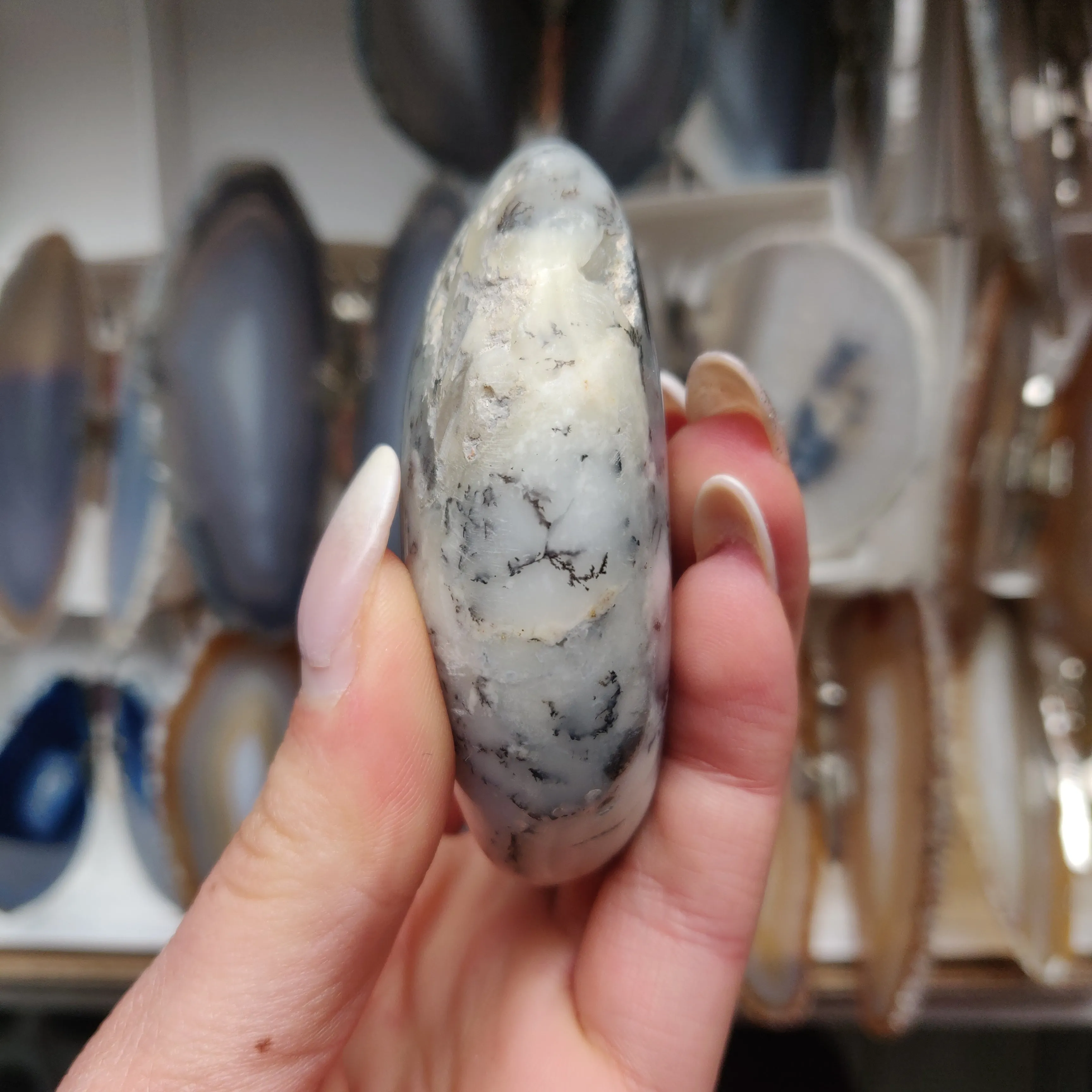 Dendritic Opal Palm Stone (#33)