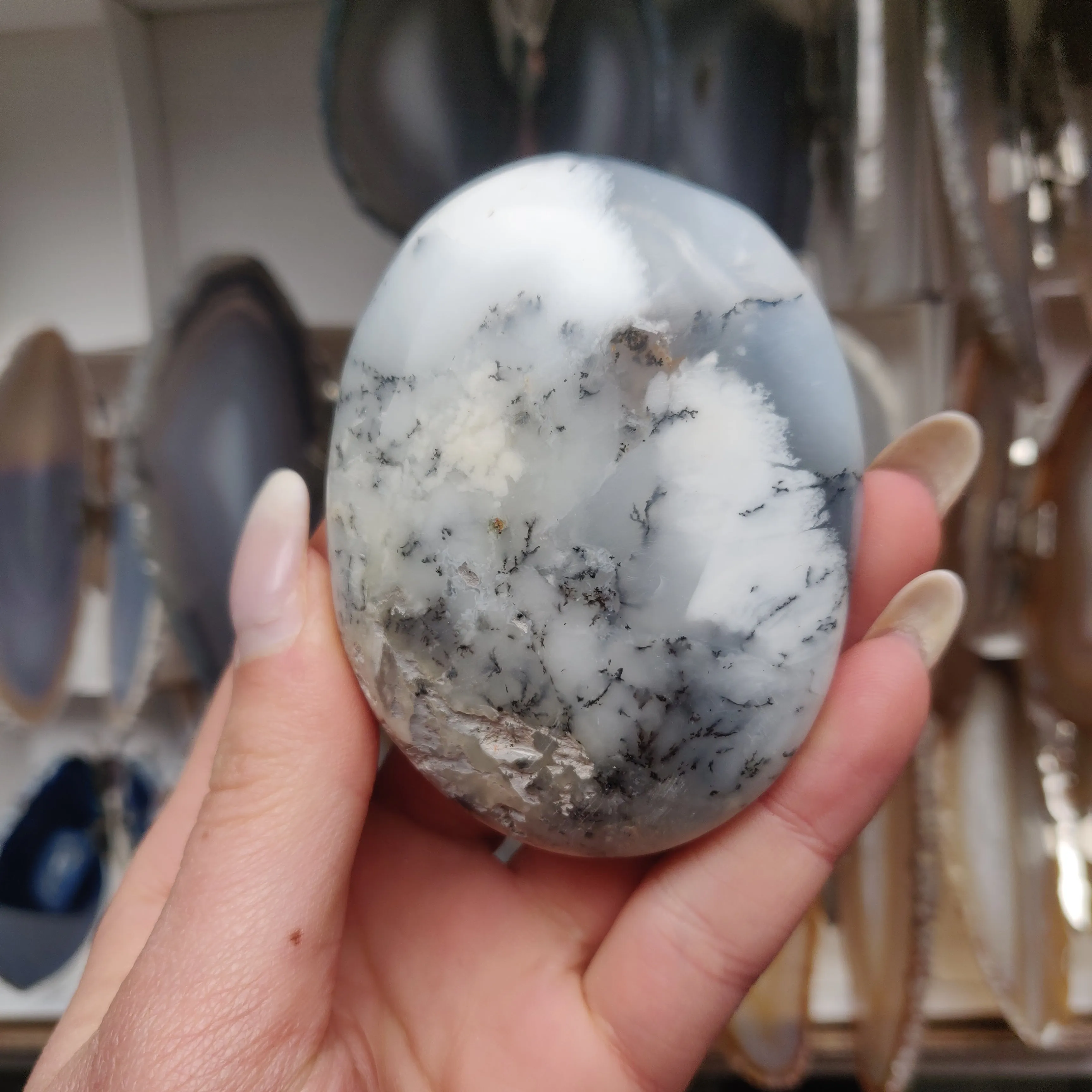 Dendritic Opal Palm Stone (#33)